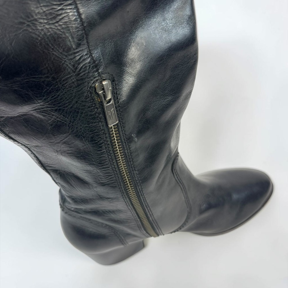 Frye Clara OTK Over The Knee Black Leather Boots Womens 8.5M - Picture 11 of 14